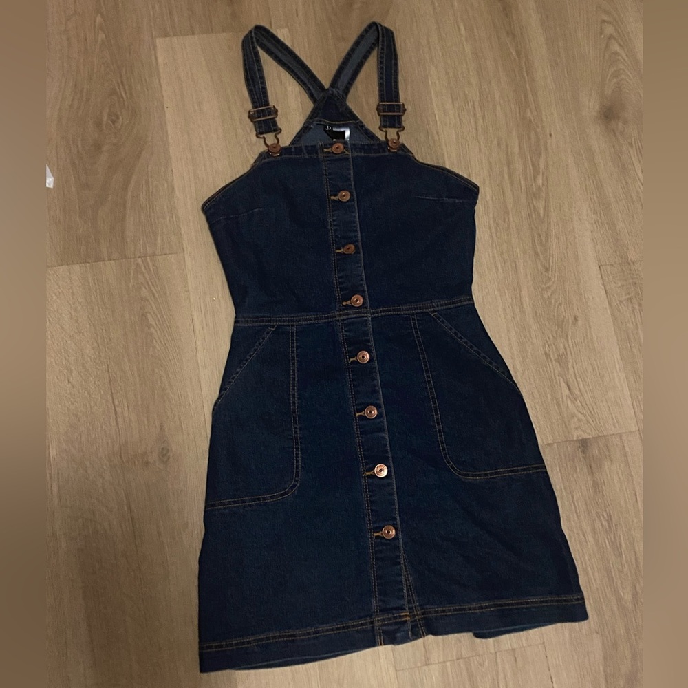H&M overall denim dress
